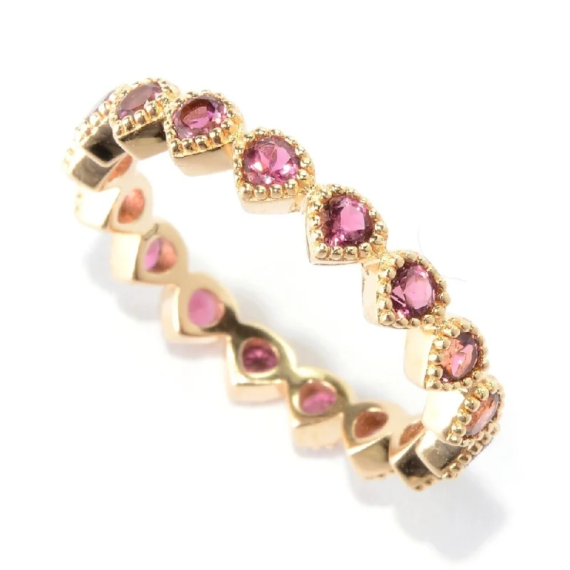 Citrine Gemstone Rings in Stainless Steel with a Stackable Design for a Trendy Everyday Wear14K Yellow Gold Over Sterling Silver 0.8ctw Pink Tourmaline Ring
