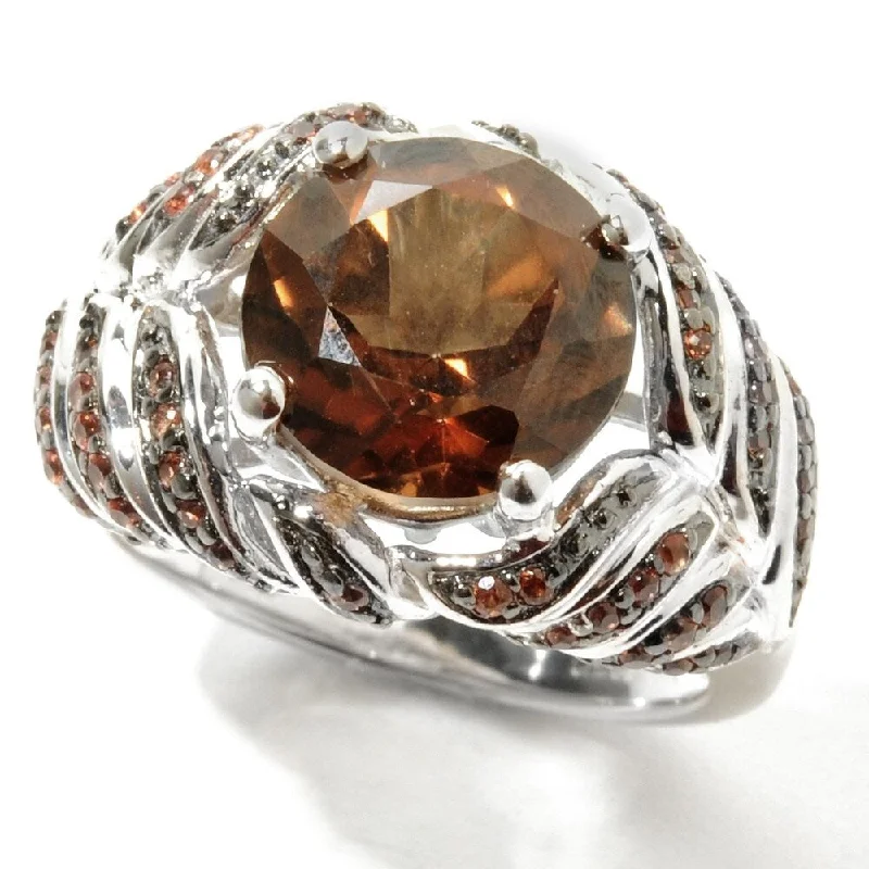 Sapphire Gemstone Rings in 18K White Gold with Diamond Accents for an Elegant EngagementSterling Silver 5.28Ctw 10Mm Round Chocolate Topaz Cocktail Ring Sapphire Gemstone Rings in 18K White Gold with Diamond Accents for an Elegant EngagementSterling Silver 5.28Ctw 10Mm Round Chocolate Topaz Cocktail Ring