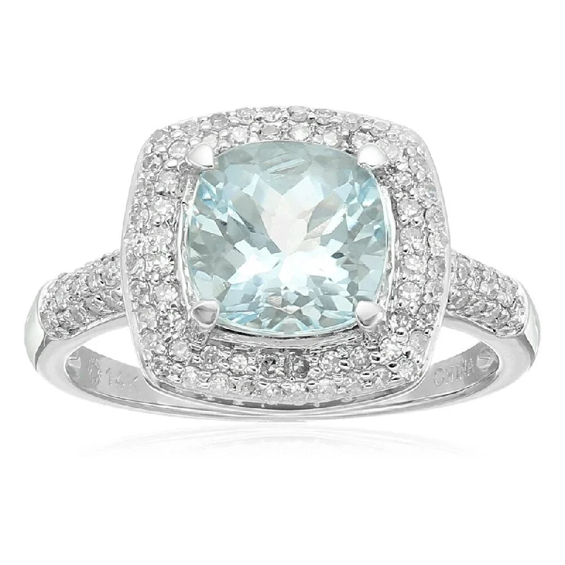 Lapis Lazuli Gemstone Rings in Sterling Silver with a Star - Shaped Setting for a Celestial - Inspired Piece14k White Gold Aquamarine Cushion and Diamond Halo Ring, Size 7 Lapis Lazuli Gemstone Rings in Sterling Silver with a Star - Shaped Setting for a Celestial - Inspired Piece14k White Gold Aquamarine Cushion and Diamond Halo Ring, Size 7