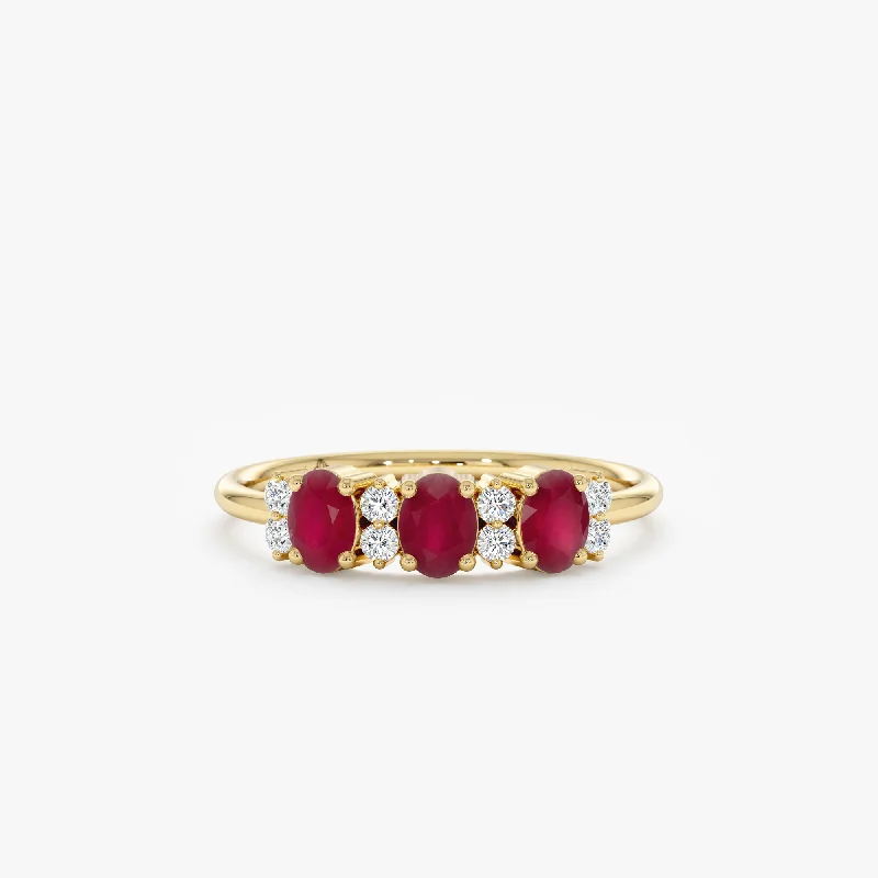 Men's Lapis Lazuli Engagement Rings in Sterling Silver with a Star - Shaped Stone SettingDiamond and Oval Ruby Ring, Blair