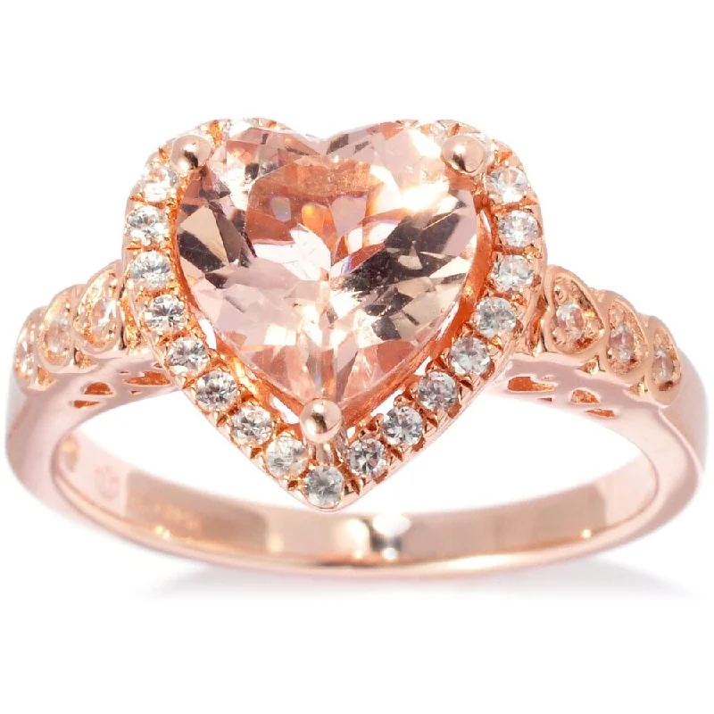 Aquamarine Gemstone Rings in 9K Gold with a Bezel Setting for a Modern and Secure Fit18k Rose Goldplated Sterling Silver 1.9ct TCW Morganite and White Zircon Heart Ring Aquamarine Gemstone Rings in 9K Gold with a Bezel Setting for a Modern and Secure Fit18k Rose Goldplated Sterling Silver 1.9ct TCW Morganite and White Zircon Heart Ring