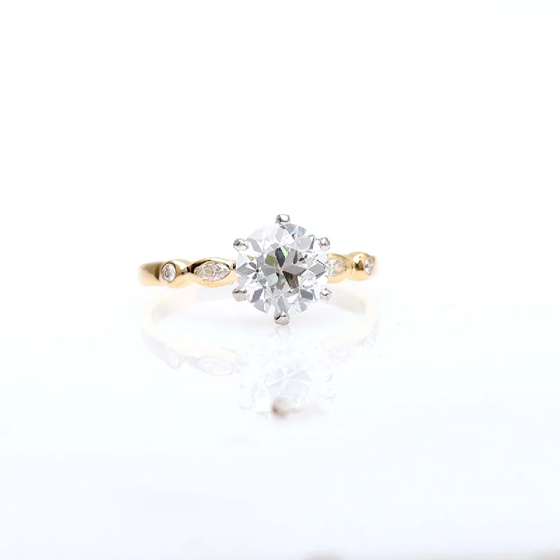 Men's Topaz Engagement Rings in 10K Gold with a Channel - Set Diamond BandThe Courtney Engagement Ring #1305-11