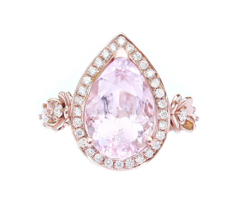 Men's Opal Engagement Rings in 10K Gold with a Milgrain - Trimmed BandBig Pear Morganite & Diamond Engagement Ring, Antheia ♥