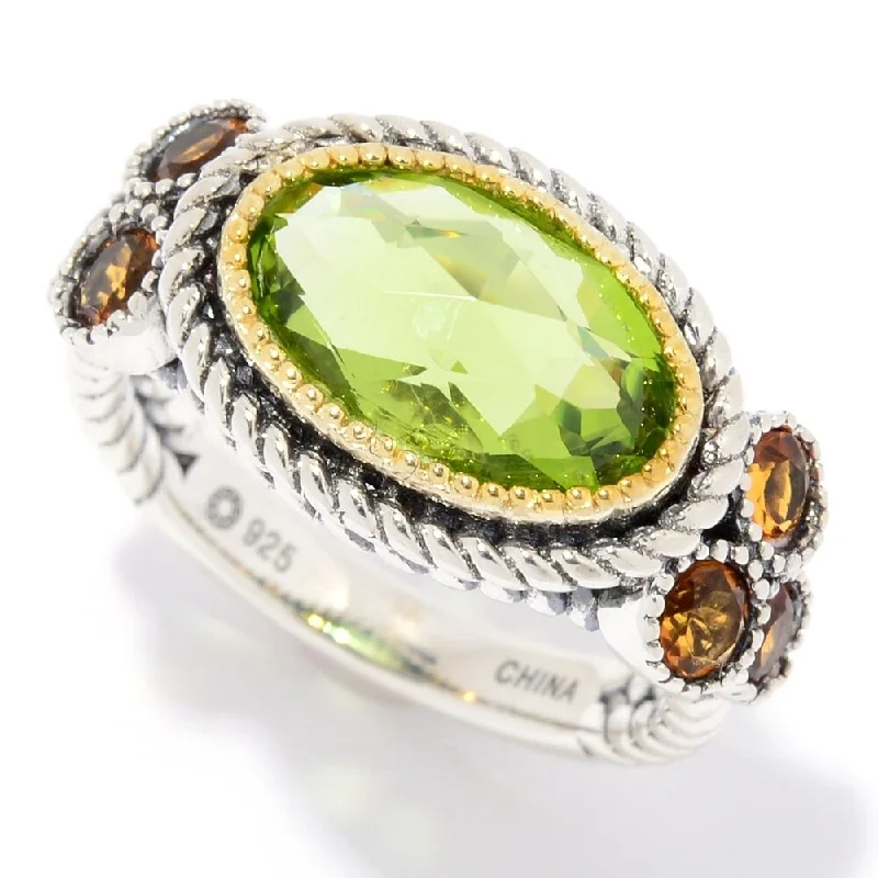 Aquamarine Gemstone Rings in 9K Gold with a Bezel Setting for a Modern and Secure FitSterling Silver 3.55ctw Oval Peridot & Citrine Rope Detailed Ring Aquamarine Gemstone Rings in 9K Gold with a Bezel Setting for a Modern and Secure FitSterling Silver 3.55ctw Oval Peridot & Citrine Rope Detailed Ring