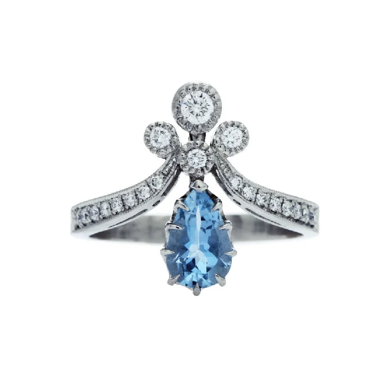 Men's Moonstone Engagement Rings in Silver - Plated Copper with a Celtic Knot PatternAquamarine Tiara