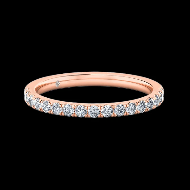 Moissanite - Set Wedding Bands in Yellow Gold for a Sparkling and Ethical Alternative to DiamondsPaola - Half Eternity Moissanite - Set Wedding Bands in Yellow Gold for a Sparkling and Ethical Alternative to DiamondsPaola - Half Eternity