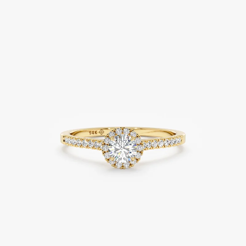 Men's Tourmaline Engagement Rings in 18K Two - Tone Gold with a Floral - Inspired SettingHalo Setting Round Diamond Engagement Ring, Mariah Men's Tourmaline Engagement Rings in 18K Two - Tone Gold with a Floral - Inspired SettingHalo Setting Round Diamond Engagement Ring, Mariah