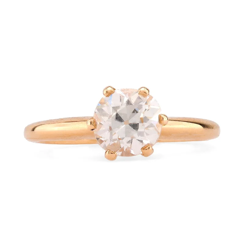 Men's Opal Engagement Rings in 10K Gold with a Milgrain - Trimmed BandVintage GIA 1.15 Carat Old European Cut Diamond 14K Yellow Gold Engagement Ring