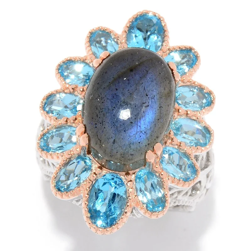 Tanzanite Gemstone Rings in 10K Gold with a Trilogy Design for a Sophisticated GiftDallas Prince Designs 14 x 10mm Labradorite & Swiss Blue Topaz Flower Ring Tanzanite Gemstone Rings in 10K Gold with a Trilogy Design for a Sophisticated GiftDallas Prince Designs 14 x 10mm Labradorite & Swiss Blue Topaz Flower Ring