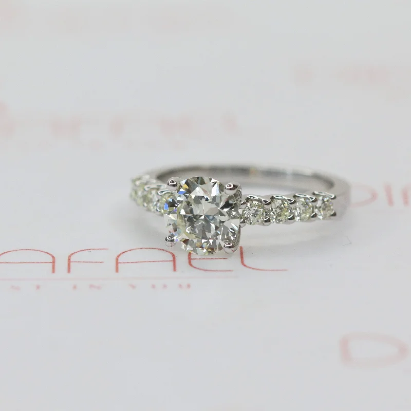 Men's Topaz Engagement Rings in 10K Gold with a Channel - Set Diamond BandNur Accent Diamonds Natural Round  Diamond Engagement Ring
