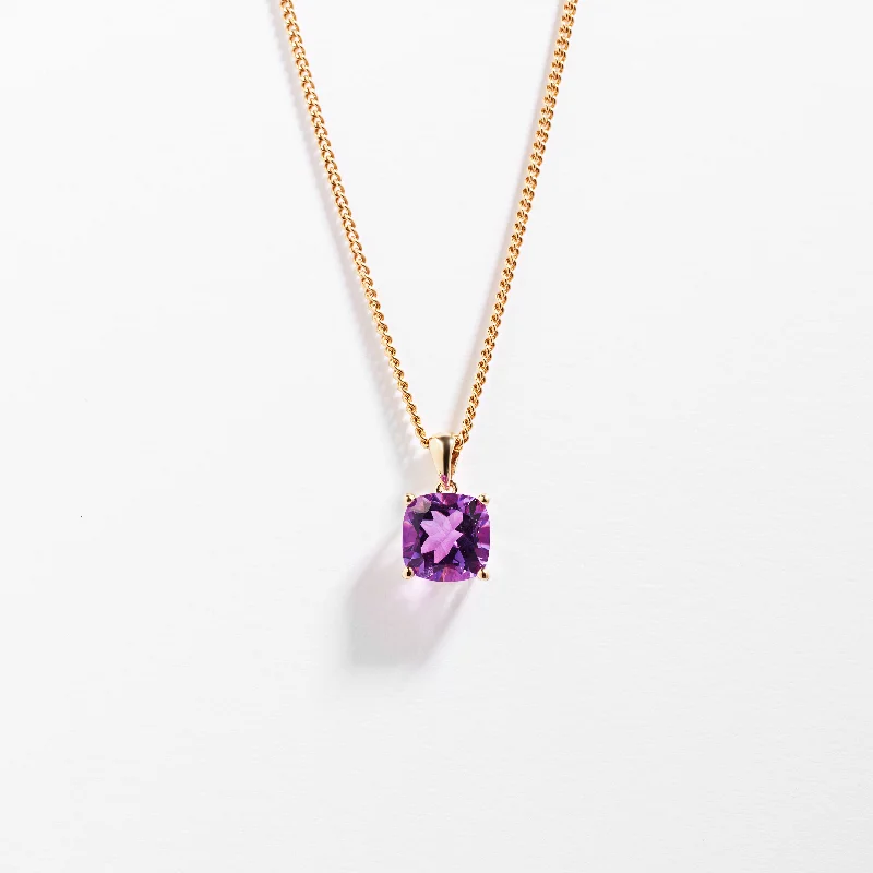 Moissanite - Set Wedding Bands in Yellow Gold for a Sparkling and Ethical Alternative to Diamonds9K Yellow Gold Amethyst February Birthstone Pendant Moissanite - Set Wedding Bands in Yellow Gold for a Sparkling and Ethical Alternative to Diamonds9K Yellow Gold Amethyst February Birthstone Pendant