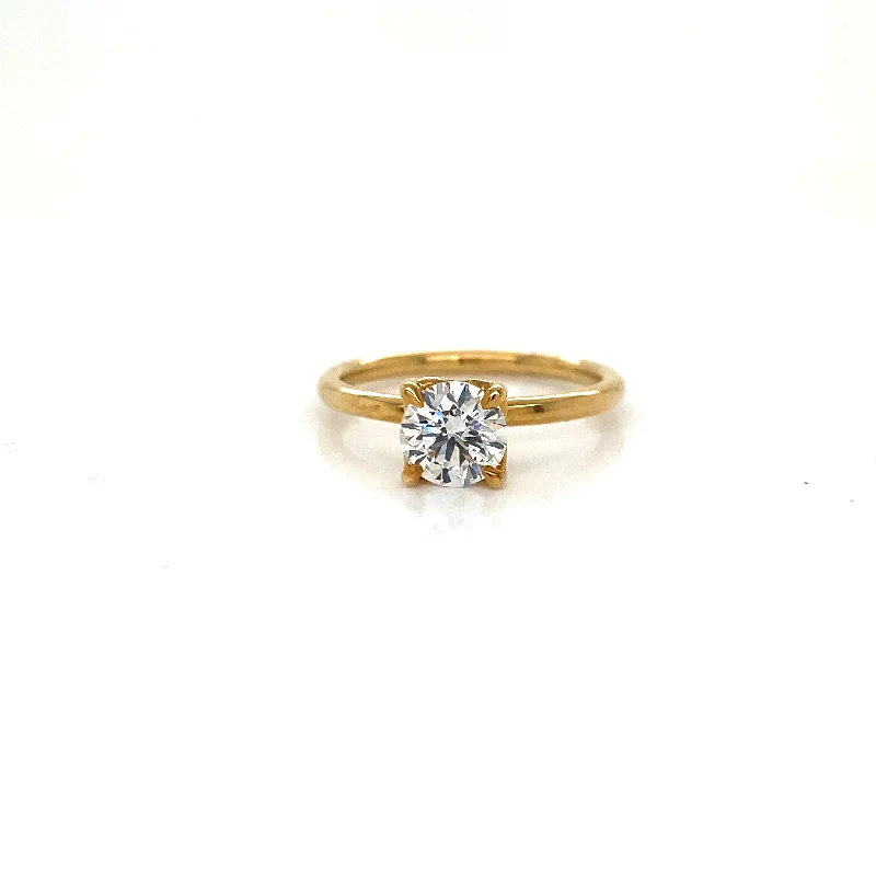 Men's Garnet Engagement Rings in 18K Gold Vermeil with Intricate Engraved DetailsYellow Gold Solitaire