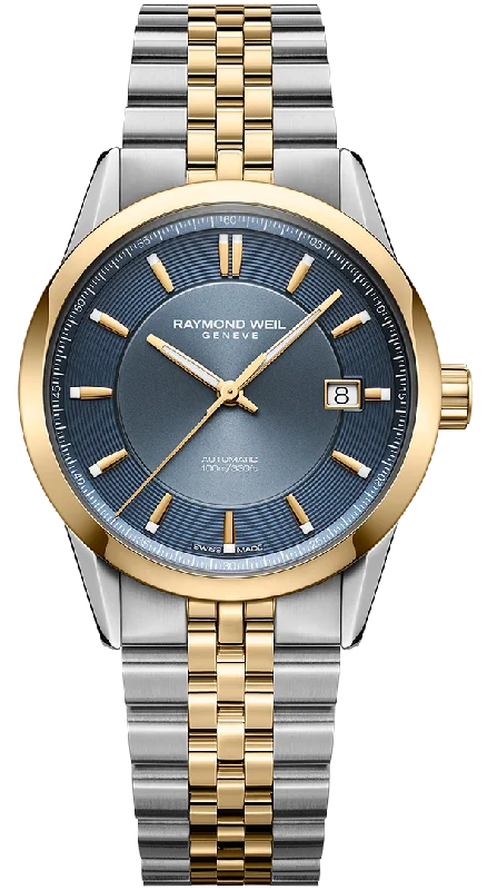 Vintage - Style Filigree Wedding Bands in 14K Gold for a Romantic and Antique - Inspired AestheticRaymond Weil Freelancer Mens Vintage - Style Filigree Wedding Bands in 14K Gold for a Romantic and Antique - Inspired AestheticRaymond Weil Freelancer Mens