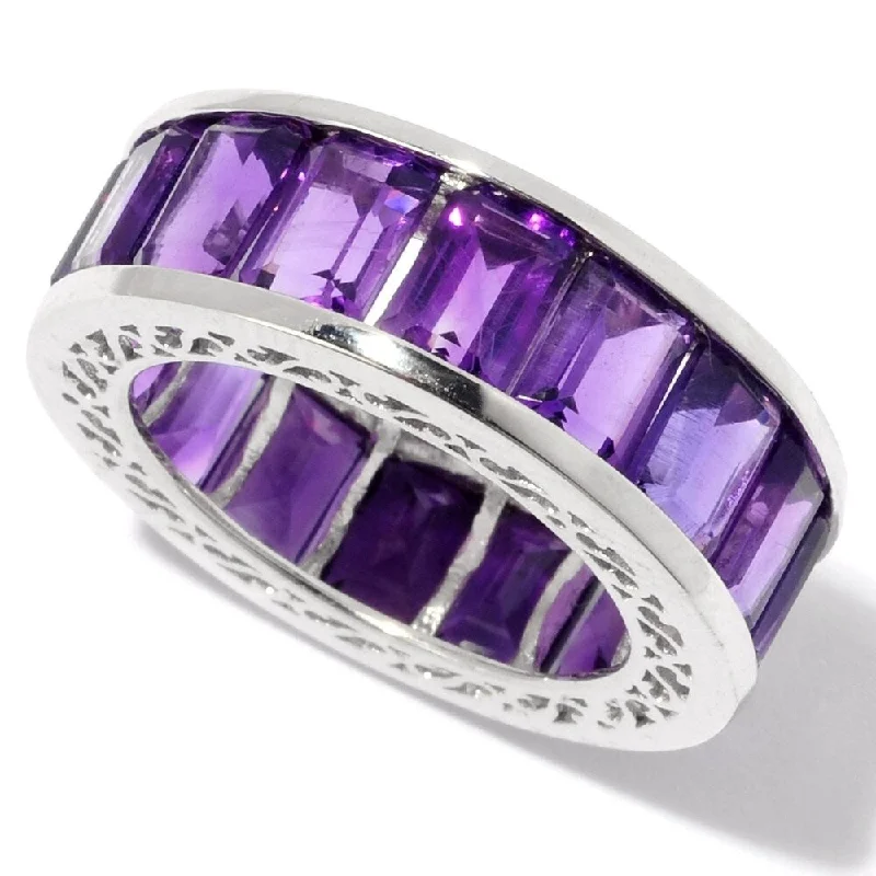 Alexandrite Gemstone Rings in Platinum with a Hidden Halo for a Rare and Luxurious PieceSterling Silver Amethyst Eternity Band Ring Alexandrite Gemstone Rings in Platinum with a Hidden Halo for a Rare and Luxurious PieceSterling Silver Amethyst Eternity Band Ring