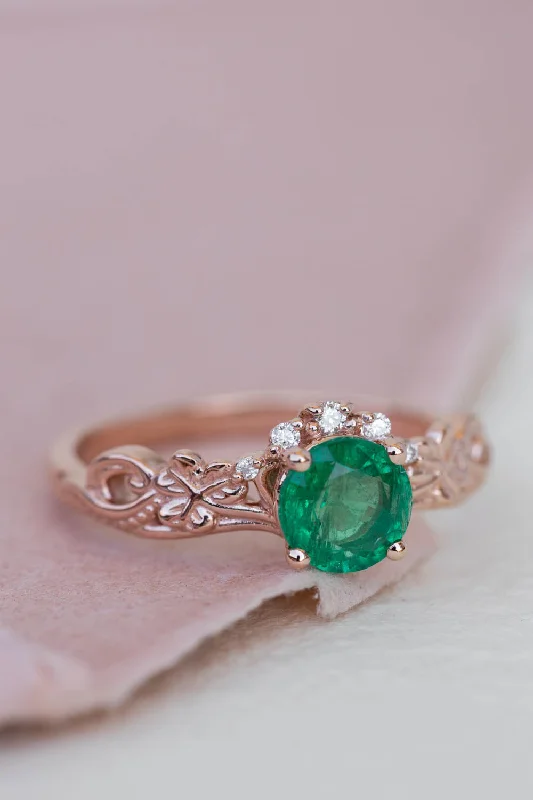 Men's Amethyst Engagement Rings in Sterling Silver with a Contemporary Geometric SettingRound emerald rose gold engagement ring, clover leaves proposal ring with diamonds / Horta Men's Amethyst Engagement Rings in Sterling Silver with a Contemporary Geometric SettingRound emerald rose gold engagement ring, clover leaves proposal ring with diamonds / Horta