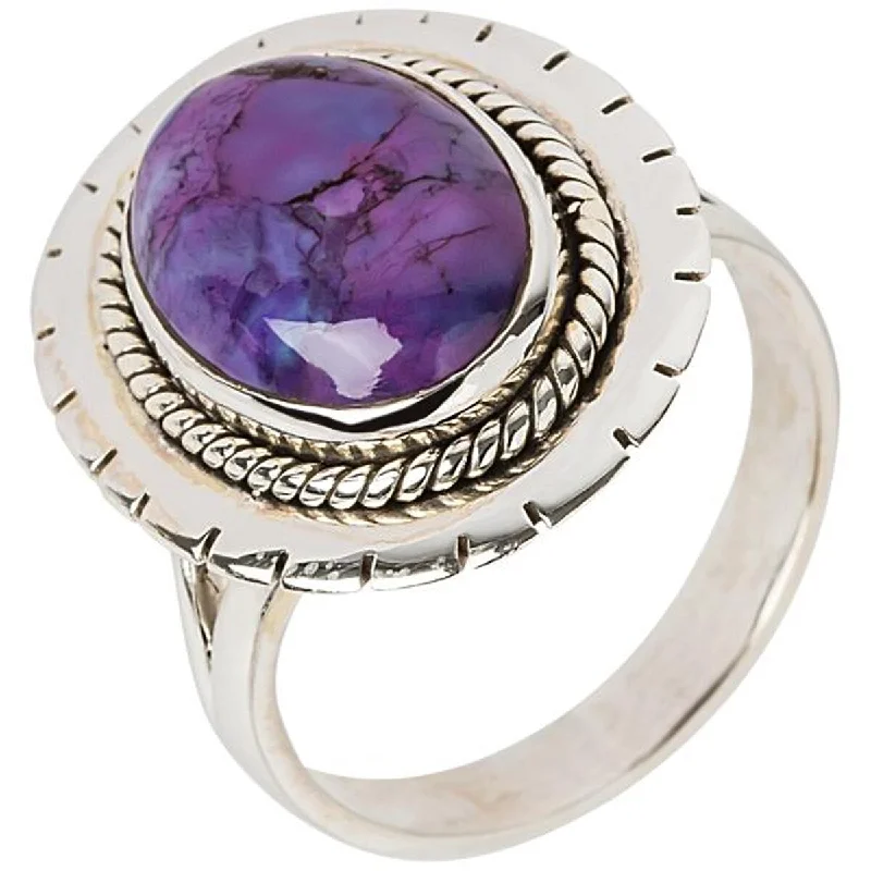 Agate Gemstone Rings in Sterling Silver with a Mosaic - Inspired Inlay for a Bohemian Style925 Sterling Silver Purple Mohave Turquoise Solitaire Ring Agate Gemstone Rings in Sterling Silver with a Mosaic - Inspired Inlay for a Bohemian Style925 Sterling Silver Purple Mohave Turquoise Solitaire Ring