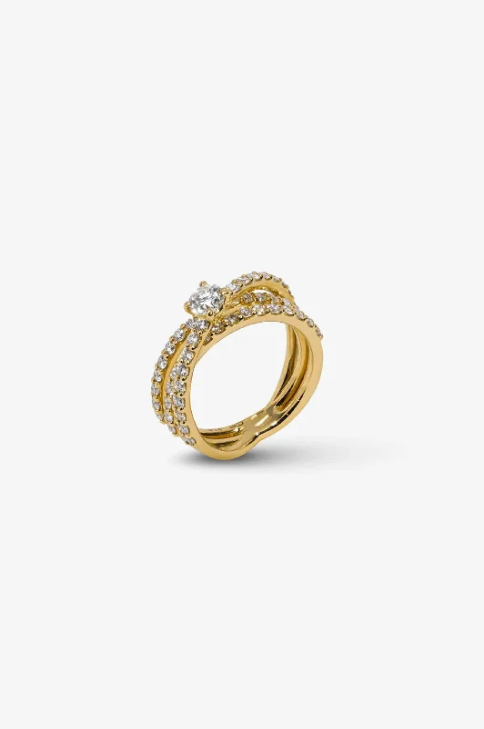 Men's Tourmaline Engagement Rings in 18K Two - Tone Gold with a Floral - Inspired SettingPink gold engagement ring with 3 round diamonds