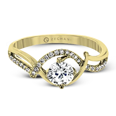 Men's Garnet Engagement Rings in 18K Gold Vermeil with Intricate Engraved DetailsZR1730 Engagement Ring in 14k Gold with Diamonds