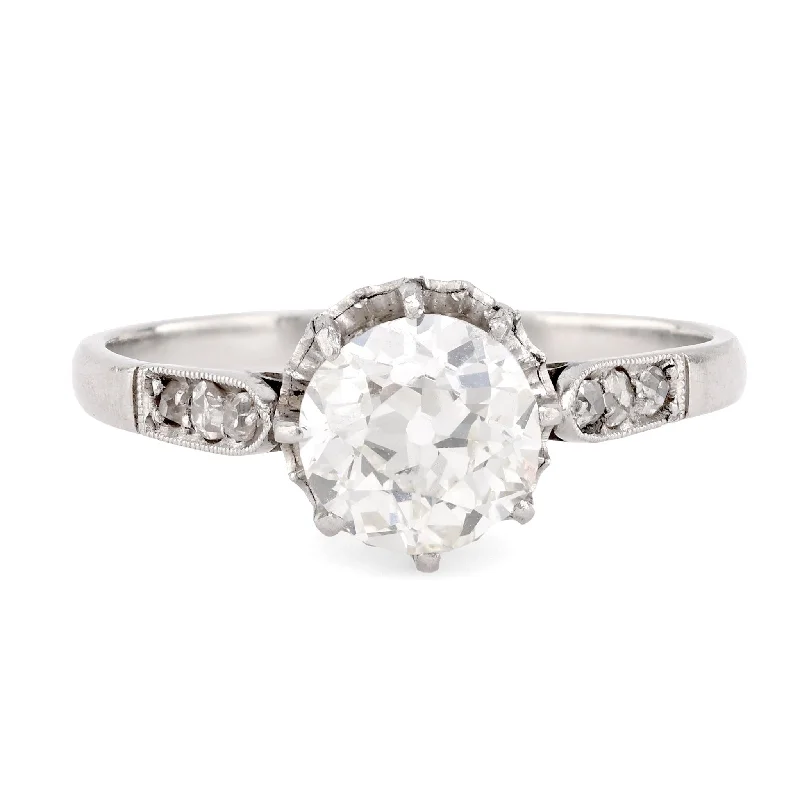 Men's Alexandrite Engagement Rings in Platinum with a Hidden Halo of DiamondsArt Deco Diamond Platinum Engagement Ring