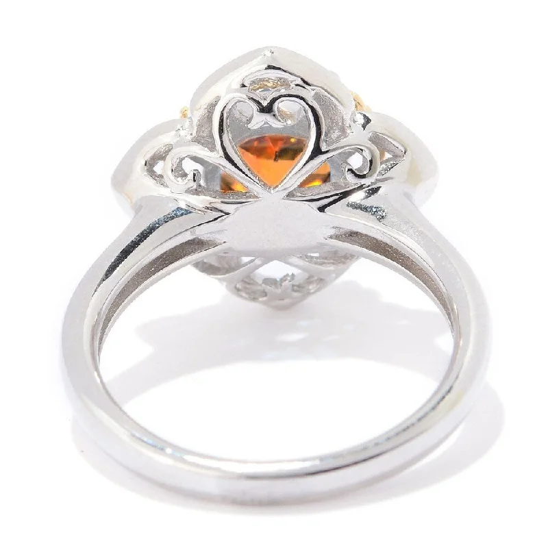 Amethyst Gemstone Rings in Sterling Silver with a Halo of Cubic Zirconia for a Budget - Friendly LuxuryTwo-tone Sterling Silver and 14k Topaz Flower Ring Amethyst Gemstone Rings in Sterling Silver with a Halo of Cubic Zirconia for a Budget - Friendly LuxuryTwo-tone Sterling Silver and 14k Topaz Flower Ring