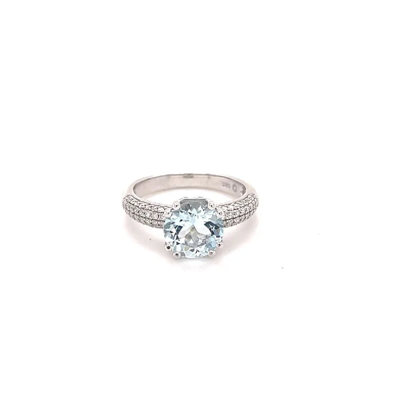 Agate Gemstone Rings in Sterling Silver with a Mosaic - Inspired Inlay for a Bohemian Style14Kt White Gold Aquamarine and Diamond Ring Agate Gemstone Rings in Sterling Silver with a Mosaic - Inspired Inlay for a Bohemian Style14Kt White Gold Aquamarine and Diamond Ring