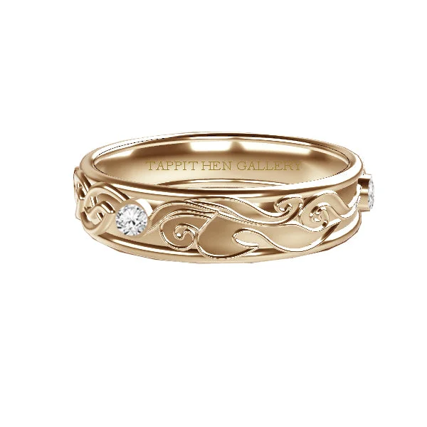 Art Deco - Inspired Wedding Bands with Geometric Patterns in Platinum for a Retro and Glamorous StyleSCOTTISH CELTIC FLOW WAVES WEDDING RING WITH DIAMONDS Art Deco - Inspired Wedding Bands with Geometric Patterns in Platinum for a Retro and Glamorous StyleSCOTTISH CELTIC FLOW WAVES WEDDING RING WITH DIAMONDS