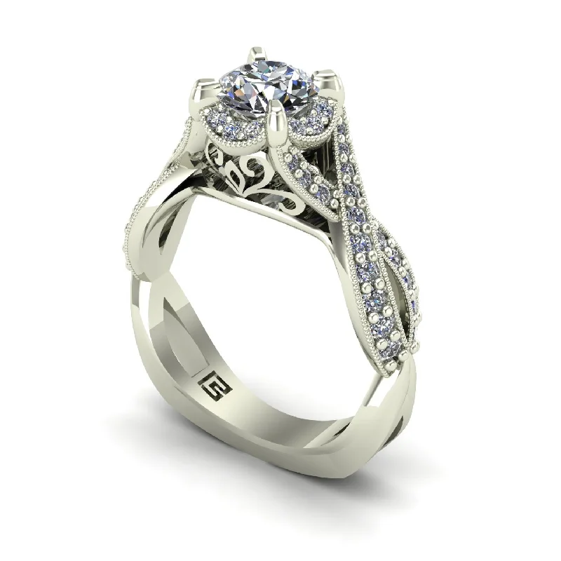 Men's Aquamarine Engagement Rings in 9K Gold with a Bezel - Set StoneDiamond engagement ring with crossover shank in 14k white gold Men's Aquamarine Engagement Rings in 9K Gold with a Bezel - Set StoneDiamond engagement ring with crossover shank in 14k white gold