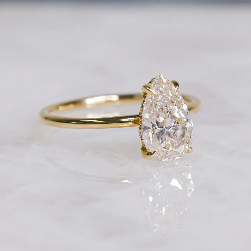 Men's Garnet Engagement Rings in 18K Gold Vermeil with Intricate Engraved DetailsAirglow Hidden Halo Natural Pear Diamond Engagement Ring Men's Garnet Engagement Rings in 18K Gold Vermeil with Intricate Engraved DetailsAirglow Hidden Halo Natural Pear Diamond Engagement Ring