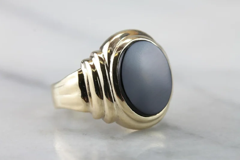 Opal Gemstone Rings in Rose Gold with a Milgrain Edge for a Feminine and Romantic StyleBlack Onyx Men's Statement Ring Opal Gemstone Rings in Rose Gold with a Milgrain Edge for a Feminine and Romantic StyleBlack Onyx Men's Statement Ring