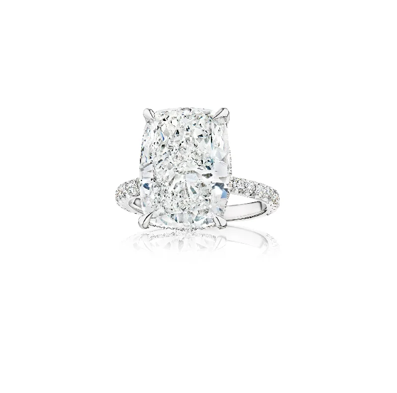 Men's Agate Engagement Rings in Sterling Silver with a Mosaic - Style InlayFink's Exclusive Cushion Diamond with Hidden Halo Engagement Ring in Platinum