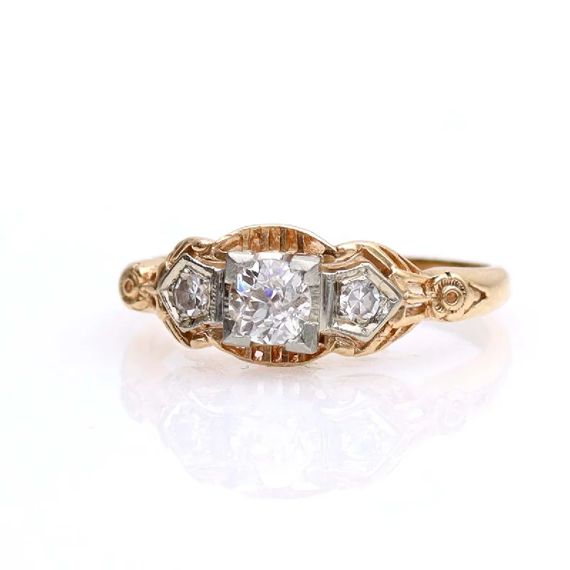 Men's Tanzanite Engagement Rings in Palladium with a Three - Stone ArrangementArt Déco Filigree Engagement Ring #VR240422