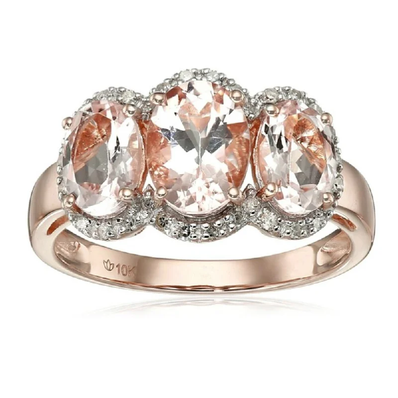 Aquamarine Gemstone Rings in 9K Gold with a Bezel Setting for a Modern and Secure FitPlatinum O/ Silver 2.67Ctw Morganite Ring