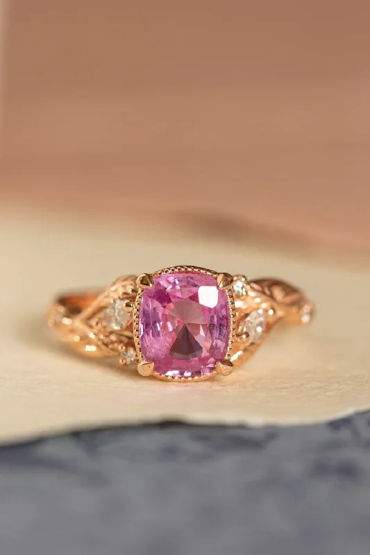 Men's Agate Engagement Rings in Sterling Silver with a Mosaic - Style InlayREADY TO SHIP: Patricia ring in 14K rose gold, pink sapphire cushion cut 7mm, diamonds, AVAILABLE RING SIZES: 5.5 - 8.5 US Men's Agate Engagement Rings in Sterling Silver with a Mosaic - Style InlayREADY TO SHIP: Patricia ring in 14K rose gold, pink sapphire cushion cut 7mm, diamonds, AVAILABLE RING SIZES: 5.5 - 8.5 US