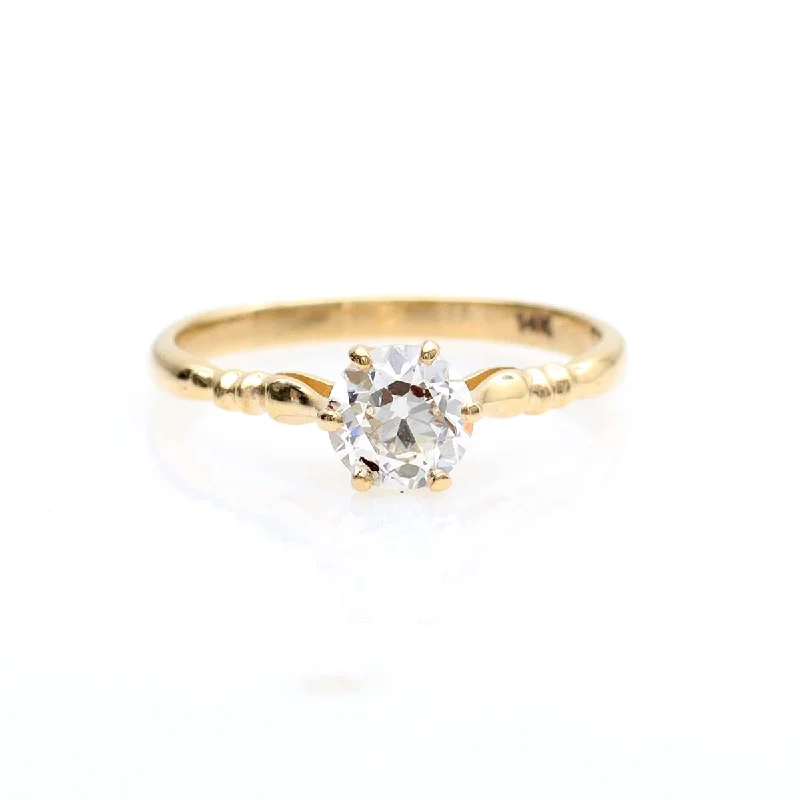 Men's Opal Engagement Rings in 10K Gold with a Milgrain - Trimmed BandThe Newport Edwardian Inspired Engagement Ring #3653-1