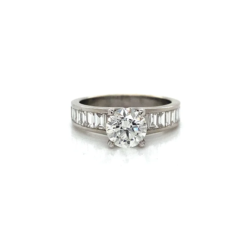 Men's Garnet Engagement Rings in 18K Gold Vermeil with Intricate Engraved DetailsBrilliant & Baguette Engagement