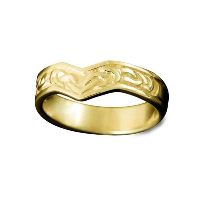 18K White Gold Classic Round - Cut Diamond Wedding Bands for a Timeless and Elegant LookLadies Bruray Celtic Knotwork Wishbone Ring 18K White Gold Classic Round - Cut Diamond Wedding Bands for a Timeless and Elegant LookLadies Bruray Celtic Knotwork Wishbone Ring