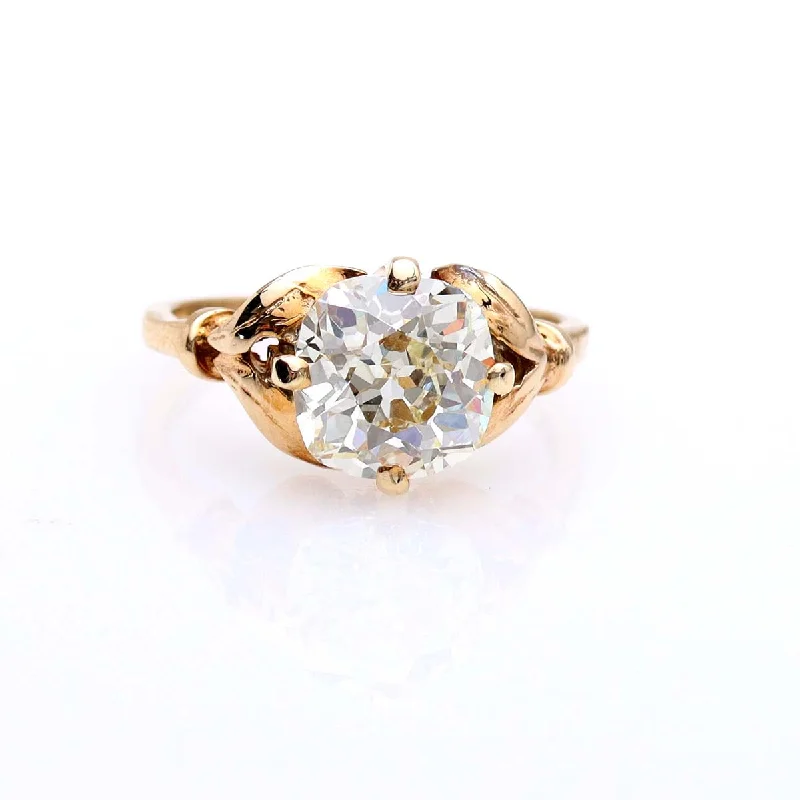 Men's Topaz Engagement Rings in 10K Gold with a Channel - Set Diamond BandArt Nouveau Engagement Ring #VR240404