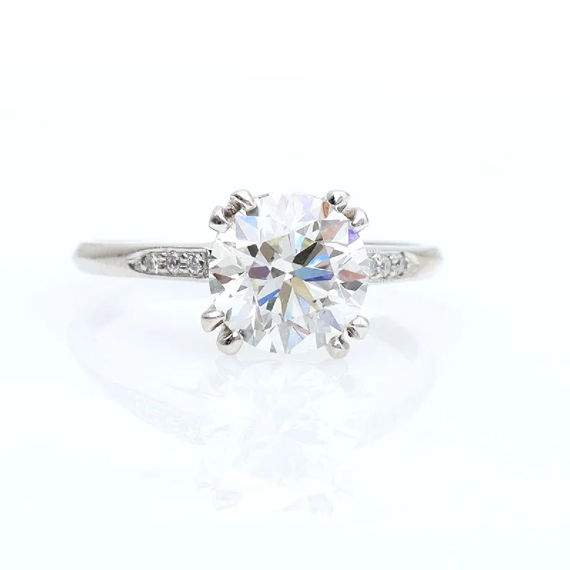 Men's Topaz Engagement Rings in 10K Gold with a Channel - Set Diamond BandPlatinum Reproduction of a 1930s Era Engagement ring #3104-11