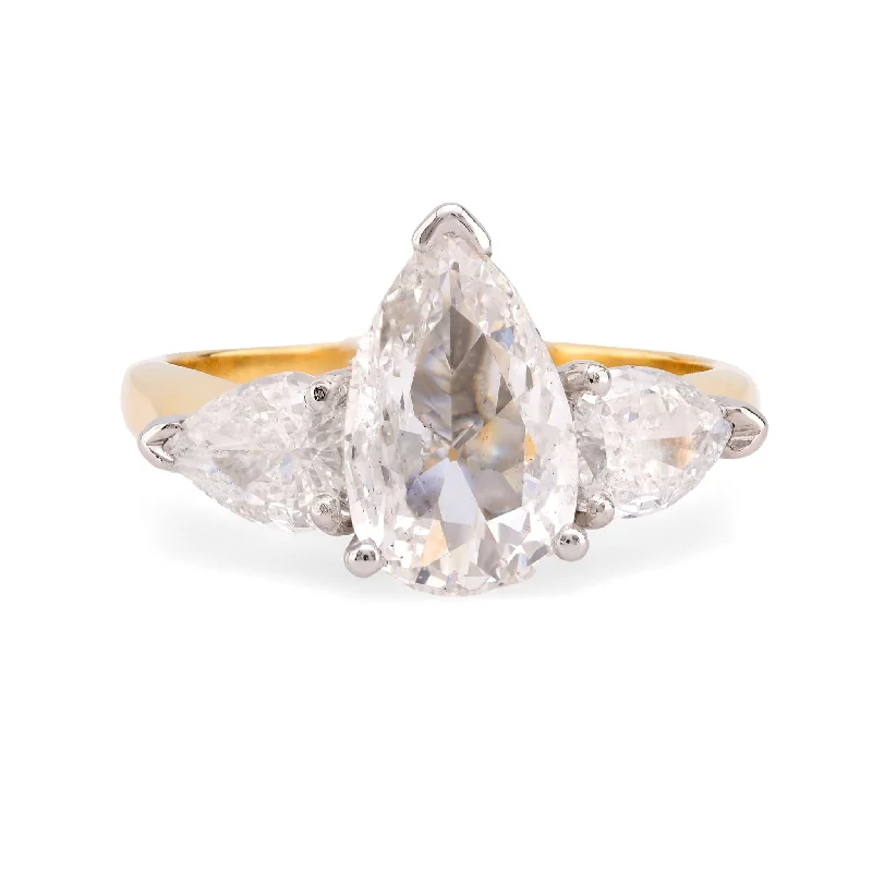 Men's Topaz Engagement Rings in 10K Gold with a Channel - Set Diamond BandGIA 1.01 Carat Pear Cut Diamond 18K Yellow Gold Engagement Ring