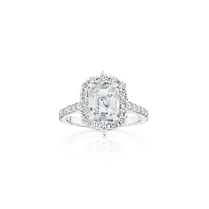 Men's Opal Engagement Rings in 10K Gold with a Milgrain - Trimmed BandFink's Exclusive White Gold Halo Asscher Diamond Engagement Ring