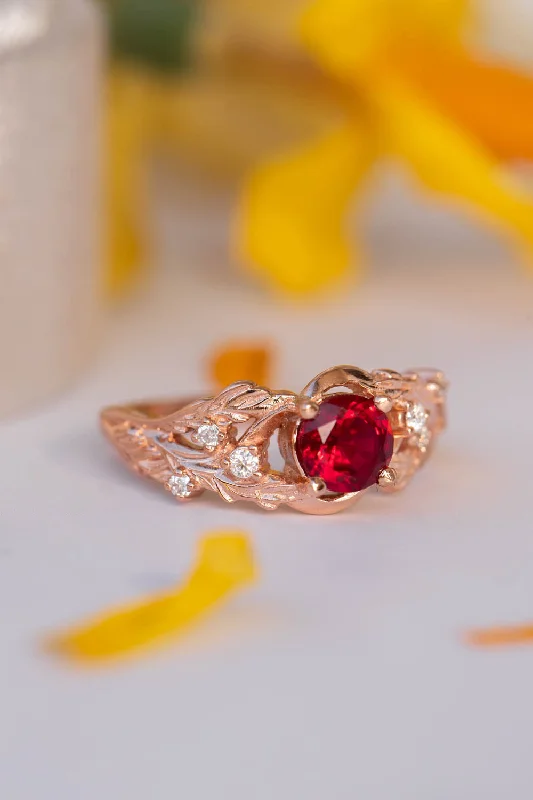 Men's Aquamarine Engagement Rings in 9K Gold with a Bezel - Set StoneLab ruby branch engagement ring, rose gold twig proposal ring / Japanese Maple Men's Aquamarine Engagement Rings in 9K Gold with a Bezel - Set StoneLab ruby branch engagement ring, rose gold twig proposal ring / Japanese Maple