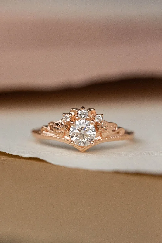 Men's Citrine Engagement Rings in Stainless Steel with a Stackable Band DesignLab grown diamond engagement ring, rose gold nature inspired proposal ring / Ariadne Men's Citrine Engagement Rings in Stainless Steel with a Stackable Band DesignLab grown diamond engagement ring, rose gold nature inspired proposal ring / Ariadne