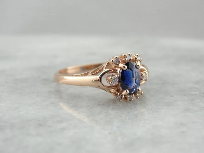 Lapis Lazuli Gemstone Rings in Sterling Silver with a Star - Shaped Setting for a Celestial - Inspired PieceThe Sybil Ring in Rose Gold and Sapphire Lapis Lazuli Gemstone Rings in Sterling Silver with a Star - Shaped Setting for a Celestial - Inspired PieceThe Sybil Ring in Rose Gold and Sapphire