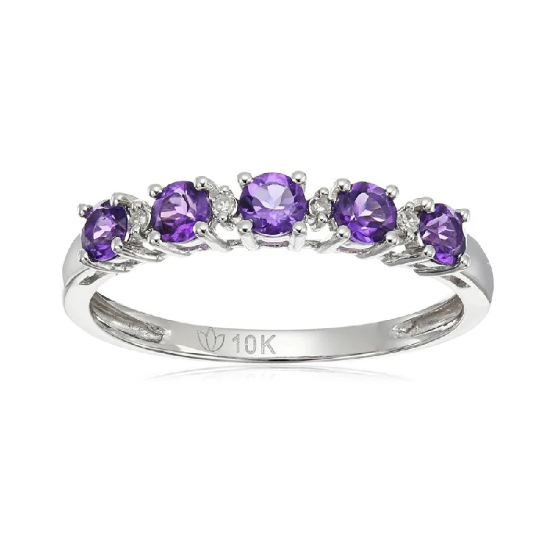 Amethyst Gemstone Rings in Sterling Silver with a Halo of Cubic Zirconia for a Budget - Friendly Luxury10k White Gold African Amethyst & Diamond Ring Amethyst Gemstone Rings in Sterling Silver with a Halo of Cubic Zirconia for a Budget - Friendly Luxury10k White Gold African Amethyst & Diamond Ring