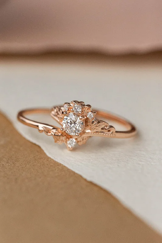 Men's Citrine Engagement Rings in Stainless Steel with a Stackable Band DesignREADY TO SHIP: Ariadne in 14K rose gold, bridal ring set with ivy leaves and diamonds, AVAILABLE RING SIZES: 8.5 - 11.5 US