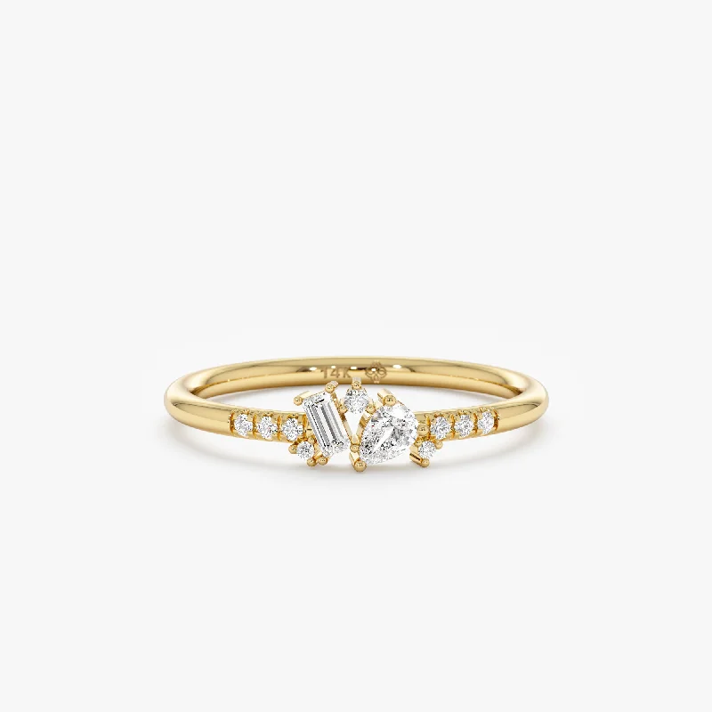 Men's Opal Engagement Rings in 10K Gold with a Milgrain - Trimmed BandPetite Diamond Cluster Ring, Lenke