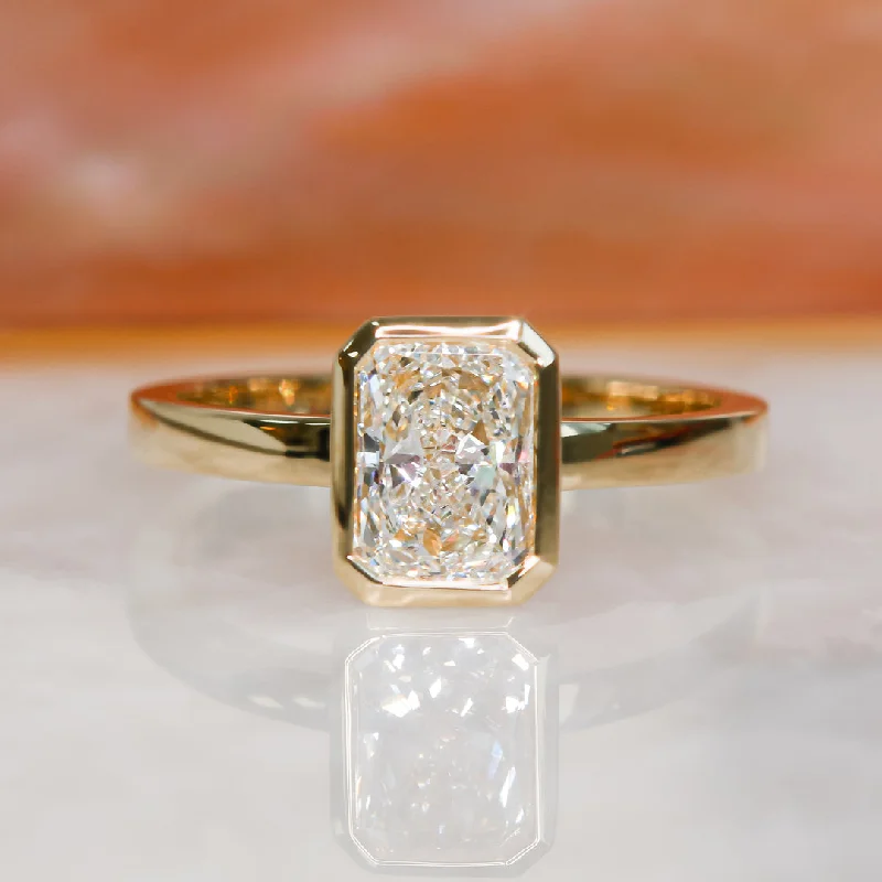 Men's Topaz Engagement Rings in 10K Gold with a Channel - Set Diamond BandShimsh Art Deco Bezel Natural Radiant Cut Diamond Engagement Ring Men's Topaz Engagement Rings in 10K Gold with a Channel - Set Diamond BandShimsh Art Deco Bezel Natural Radiant Cut Diamond Engagement Ring