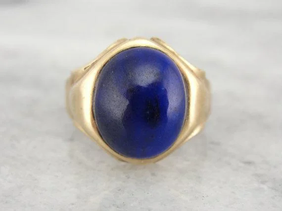 Turquoise Gemstone Rings in 925 Silver with a Southwestern - Inspired Design for a Rustic CharmRetro Era Lapis Lazuli Ring with High Dome Turquoise Gemstone Rings in 925 Silver with a Southwestern - Inspired Design for a Rustic CharmRetro Era Lapis Lazuli Ring with High Dome