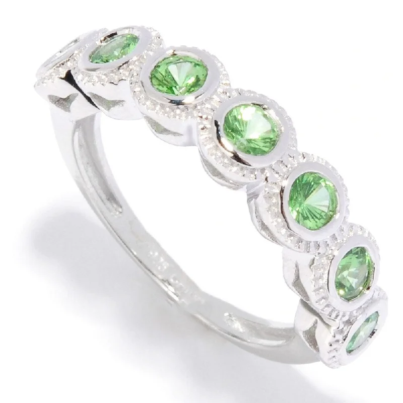 Topaz Gemstone Rings in 10K Gold with a Channel - Set Design for a Contemporary and Durable OptionSterling Silver Seven Stone 0.92ctw Tsavorite Band Ring Topaz Gemstone Rings in 10K Gold with a Channel - Set Design for a Contemporary and Durable OptionSterling Silver Seven Stone 0.92ctw Tsavorite Band Ring