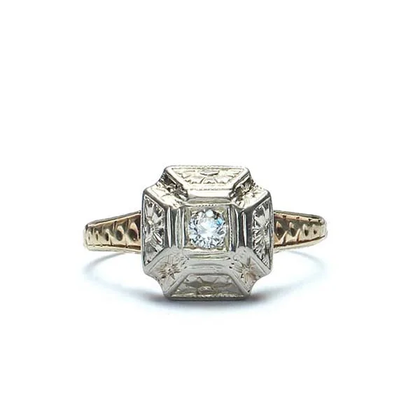 Men's Lapis Lazuli Engagement Rings in Sterling Silver with a Star - Shaped Stone SettingArts & Crafts Engagement Ring #VR180501-1